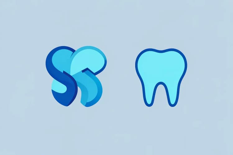 Símbolo do SUS ao lado de um dente estilizado